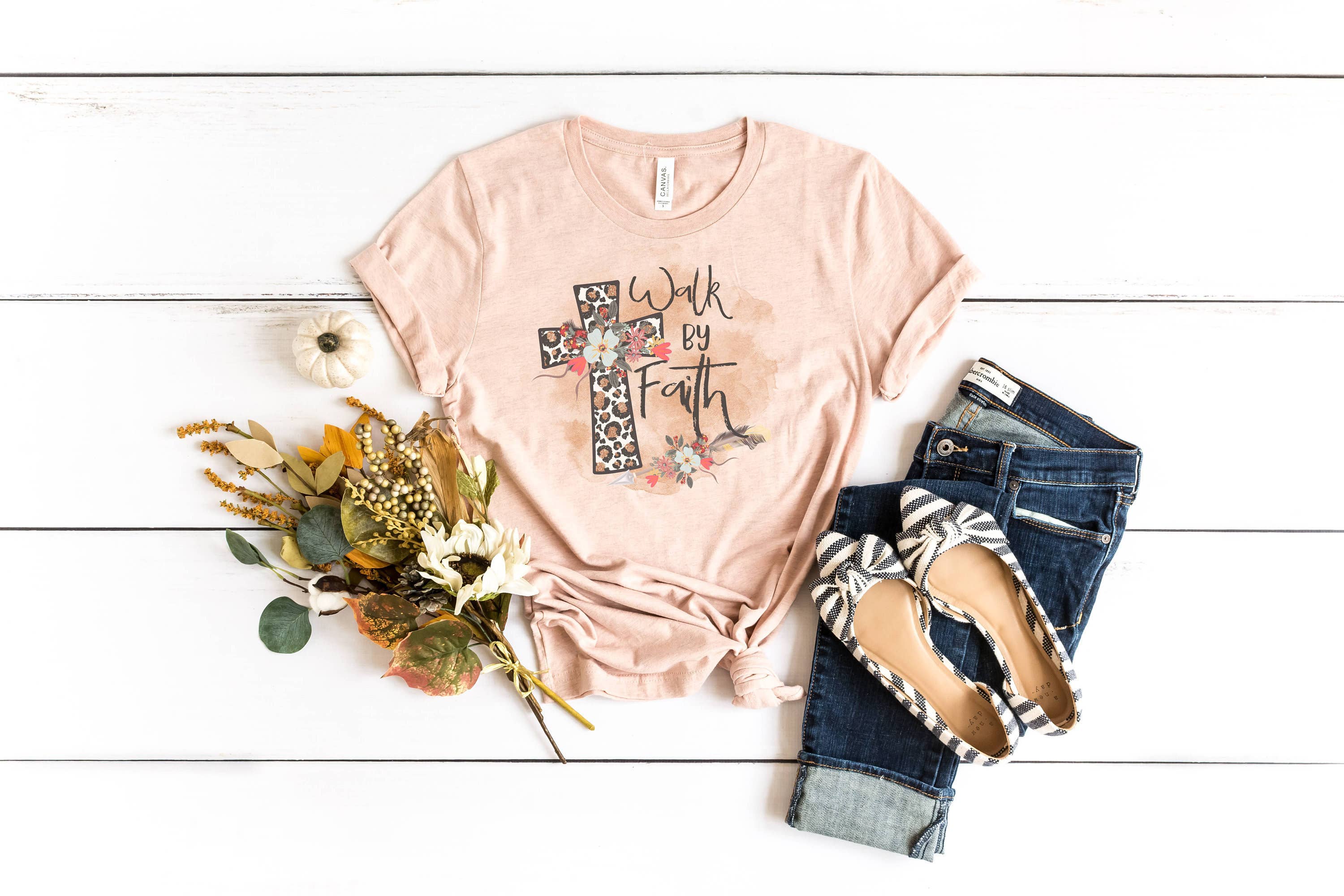 Walk By Faith Christian - Adult & Kids T-Shirts, Sweatshirts & Hoodies apparel design preview 1