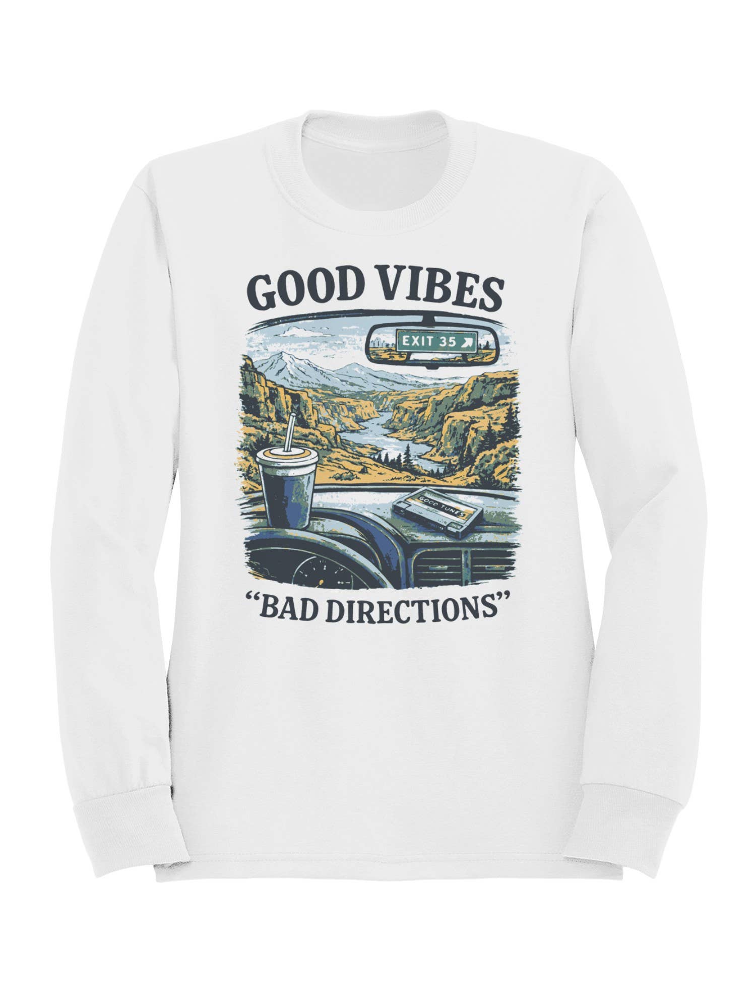Roadtrip USA Road Trip Vibes: Exit 35 Art Men's - Adult & Kids T-Shirts, Sweatshirts & Hoodies apparel design preview 1