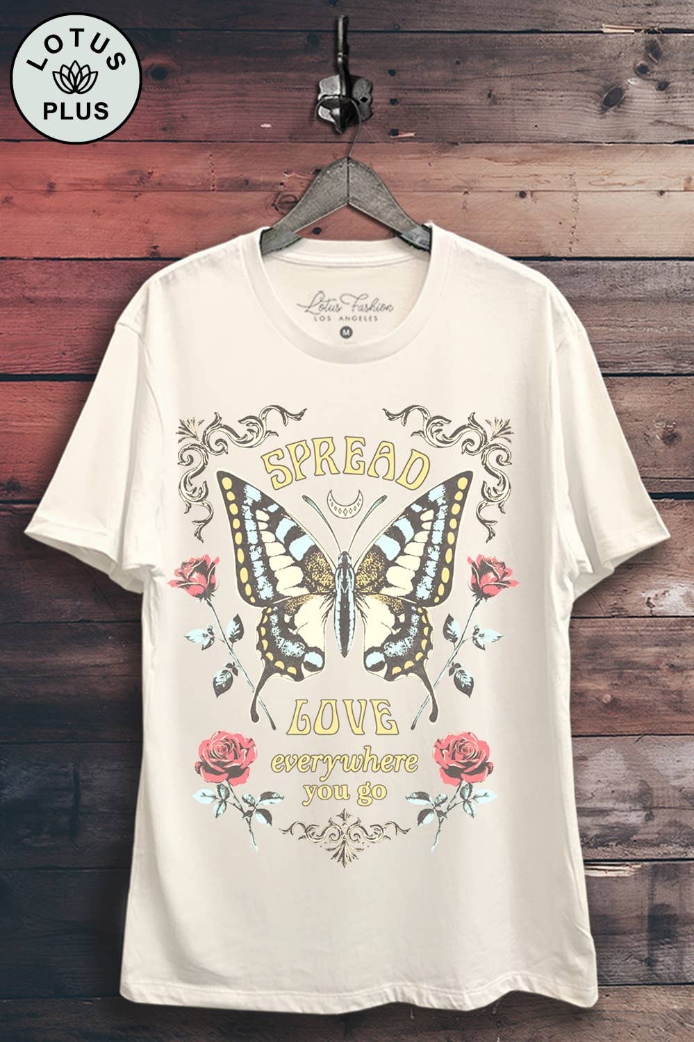Spread Love Butterfly Graphic Top - Adult & Kids T-Shirts, Sweatshirts & Hoodies apparel design preview 1