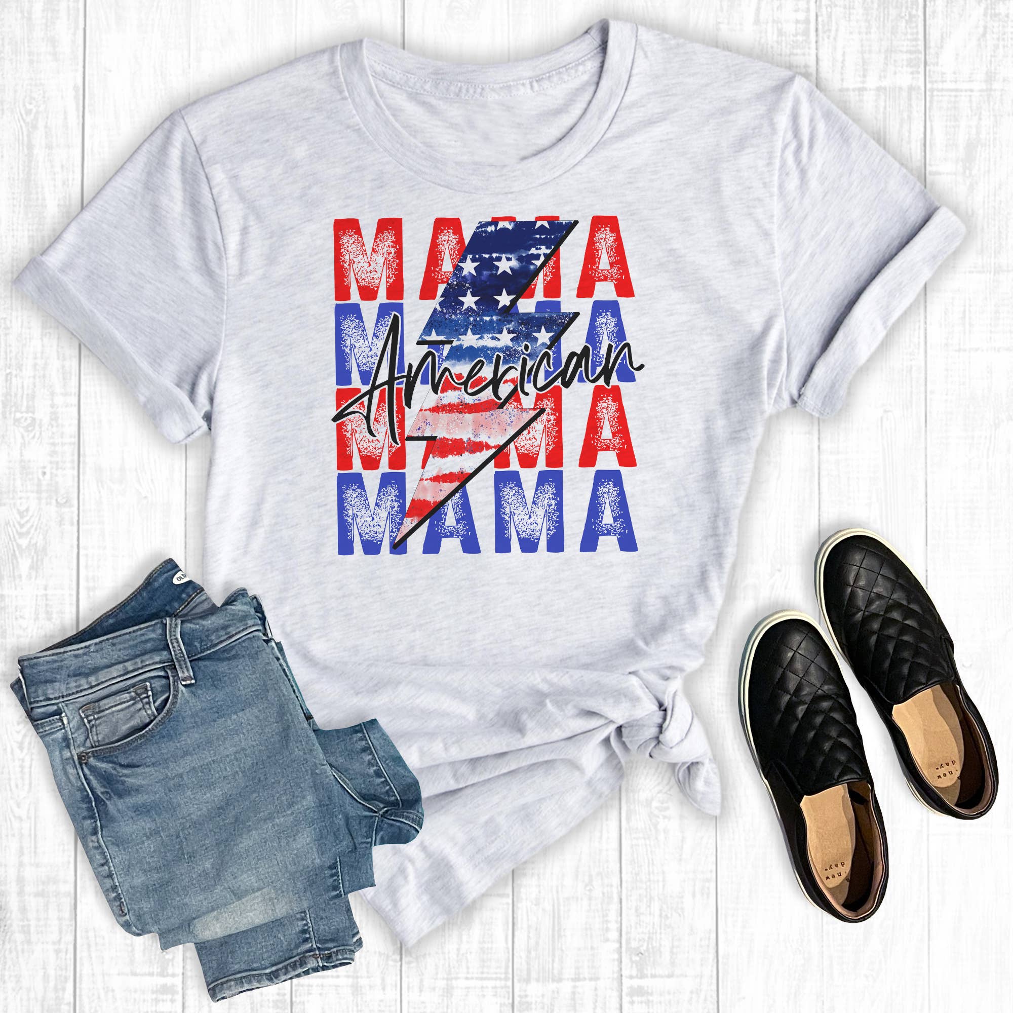 American Mama - Adult & Kids T-Shirts, Sweatshirts & Hoodies apparel design preview 1