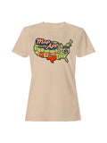 Roadtrip USA Map Over App Route 66 Escapade Women's - Adult & Kids T-Shirts, Sweatshirts & Hoodies apparel design preview 1
