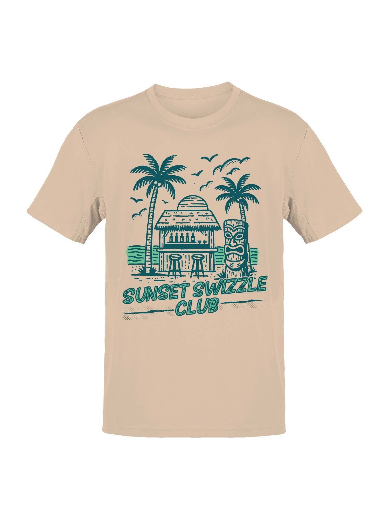 Tropical Sunset Swizzle Club Vibes Men's - Adult & Kids T-Shirts, Sweatshirts & Hoodies apparel design preview 1