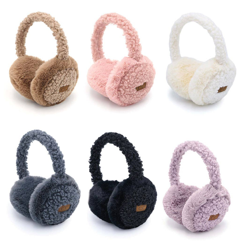 Solid Color Faux Fur Sherpa Earmuffs - Adult & Kids T-Shirts, Sweatshirts & Hoodies apparel design preview 1