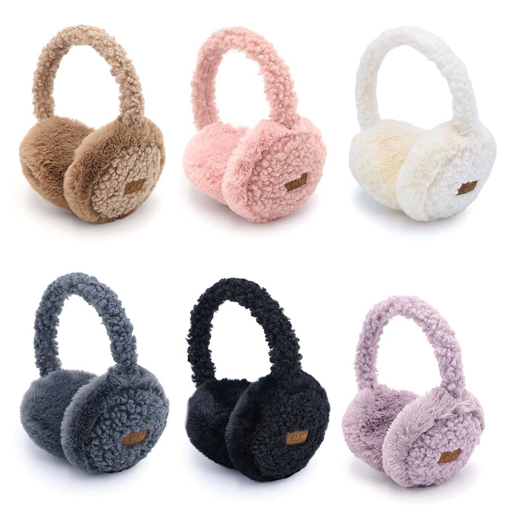 Solid Color Faux Fur Sherpa Earmuffs - Adult & Kids T-Shirts, Sweatshirts & Hoodies apparel design preview 1