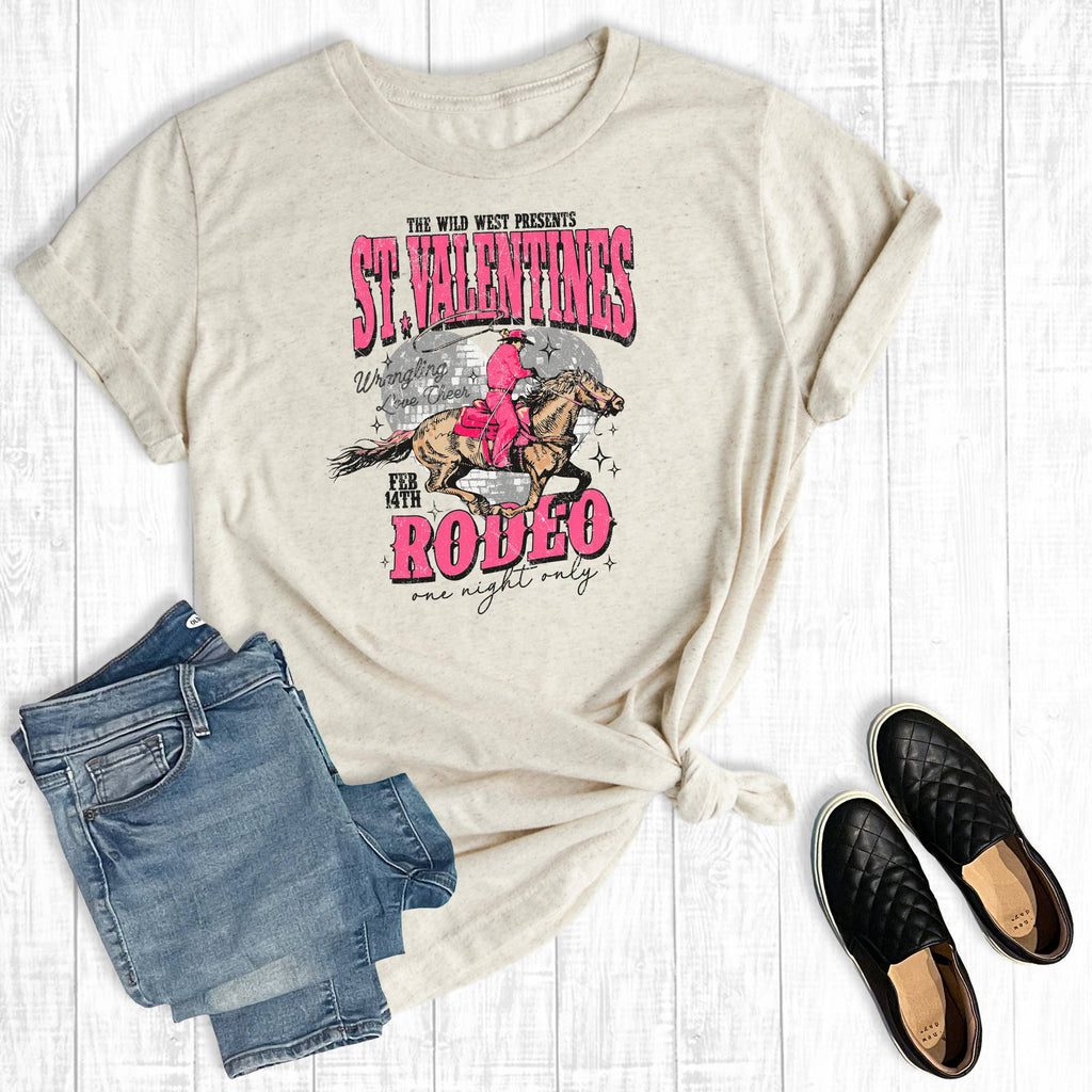 St.Valentines Wild West Rodeo Graphic - Adult & Kids T-Shirts, Sweatshirts & Hoodies apparel design preview 1