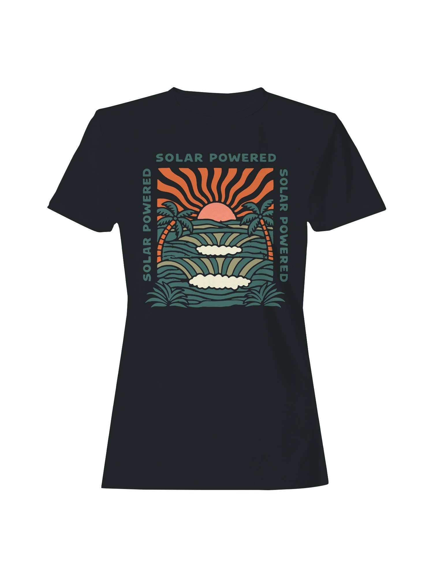 Solar Powered Sunset Paradise Women's - Adult & Kids T-Shirts, Sweatshirts & Hoodies apparel design preview 1