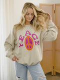 Peace Sign Sand Thrifted Graphic - Adult & Kids T-Shirts, Sweatshirts & Hoodies apparel design preview 1