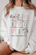 Xoxo Valentine Tic Tac Toe Graphic Brushed - Adult & Kids T-Shirts, Sweatshirts & Hoodies apparel design preview 1