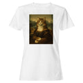 Mona Lisa Cat Parody Women's White - Adult & Kids T-Shirts, Sweatshirts & Hoodies apparel design preview 1