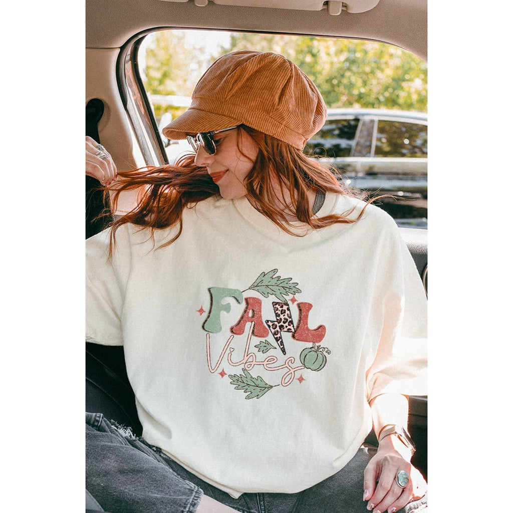 Fall Vibes Vintage Graphic Oversized - Adult & Kids T-Shirts, Sweatshirts & Hoodies apparel design preview 1
