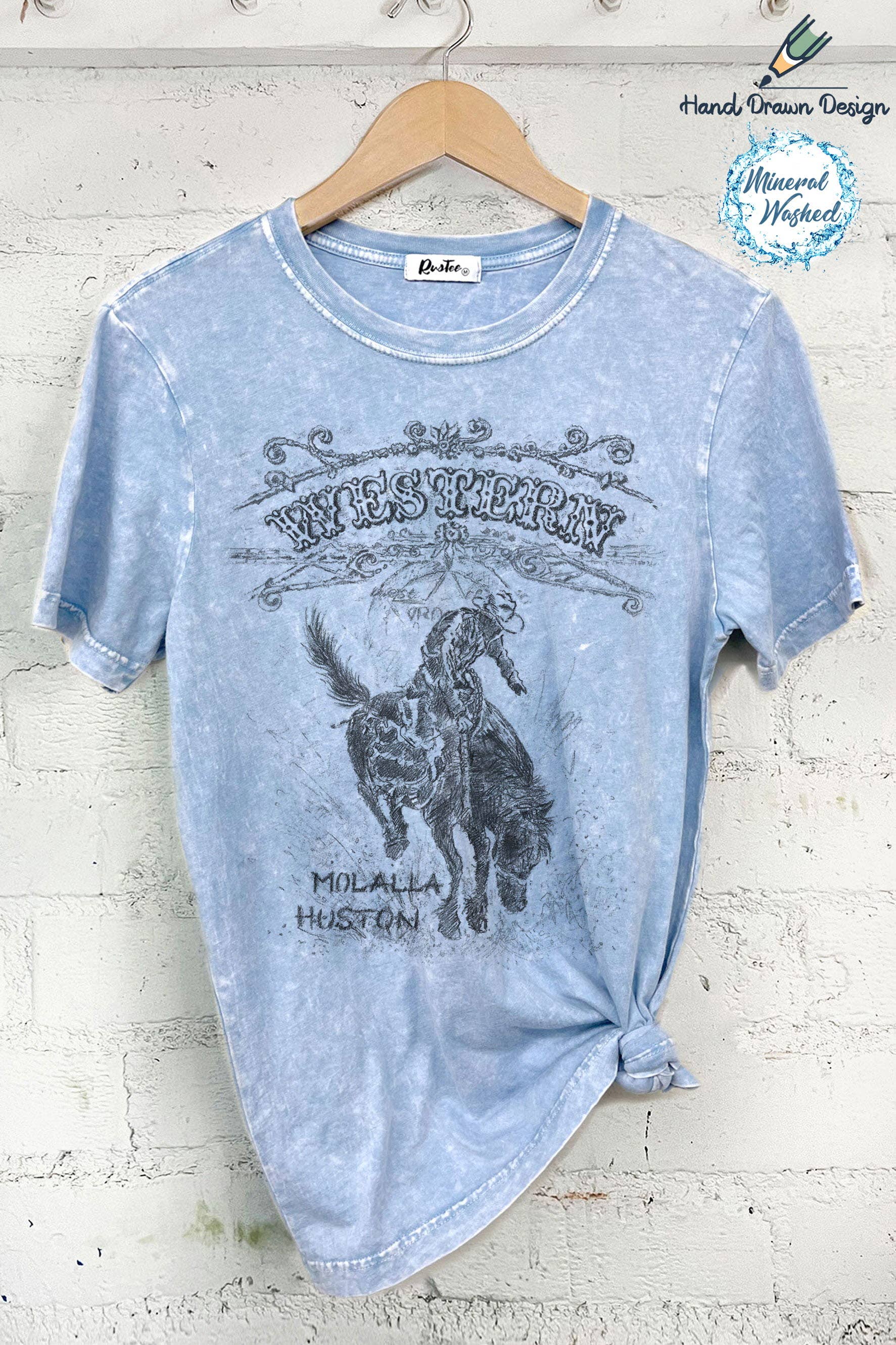 Western-Hand Drawn - Adult & Kids T-Shirts, Sweatshirts & Hoodies apparel design preview 1