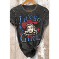 Lets Go Girl Summer Vintage Mineral Wash - Adult & Kids T-Shirts, Sweatshirts & Hoodies apparel design preview 1