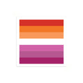 Lesbian Pride Flag Mini Square Sticker - Adult & Kids T-Shirts, Sweatshirts & Hoodies apparel design preview 1