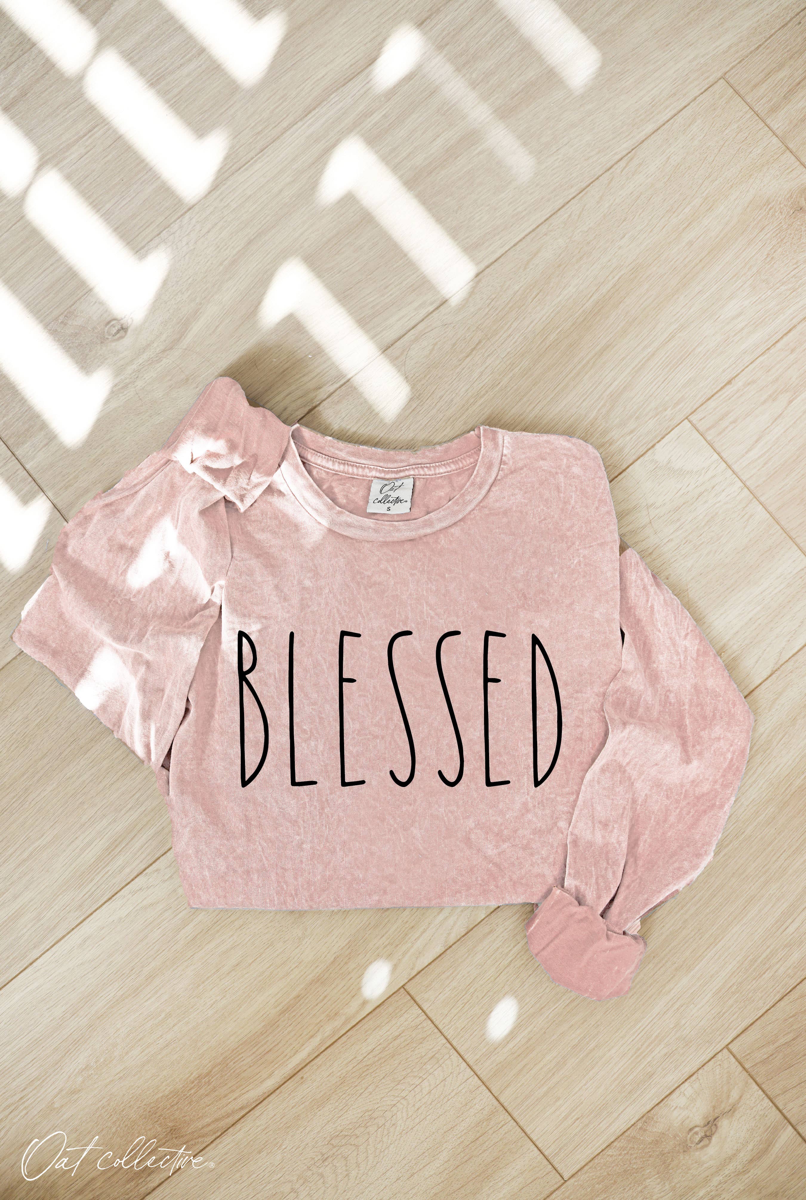 Blessed Mineral Washed Graphic - Adult & Kids T-Shirts, Sweatshirts & Hoodies apparel design preview 1