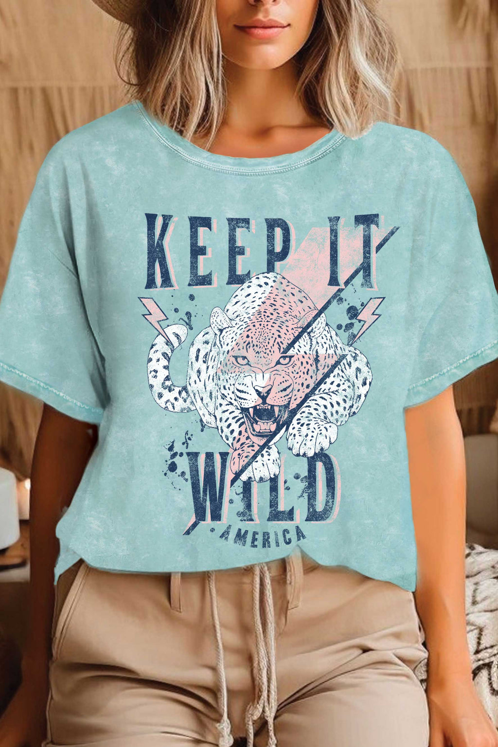 Keep It Wild America Graphic Mineral Washed - Adult & Kids T-Shirts, Sweatshirts & Hoodies apparel design preview 1