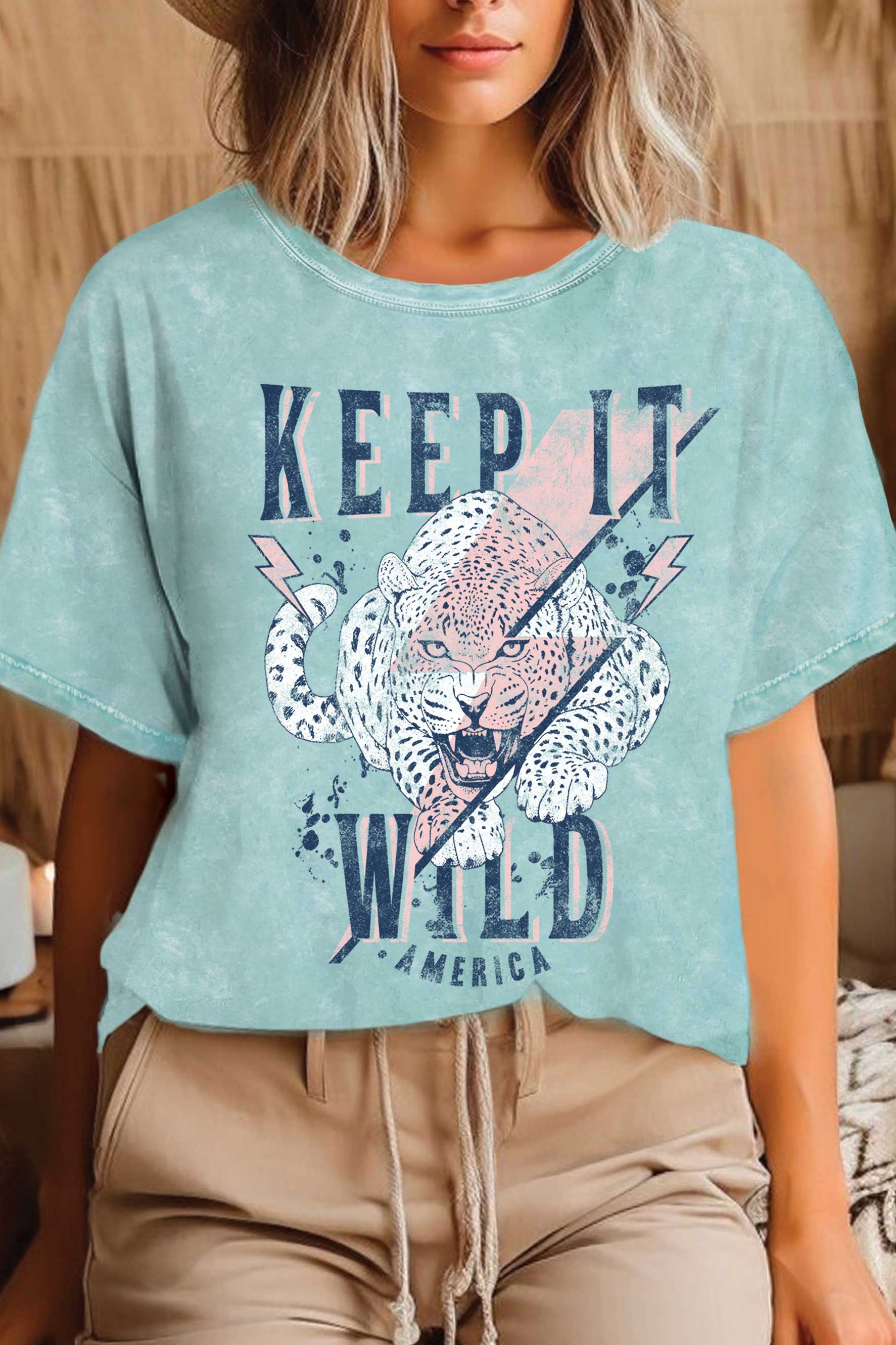 Keep It Wild America Graphic Mineral Washed - Adult & Kids T-Shirts, Sweatshirts & Hoodies apparel design preview 1