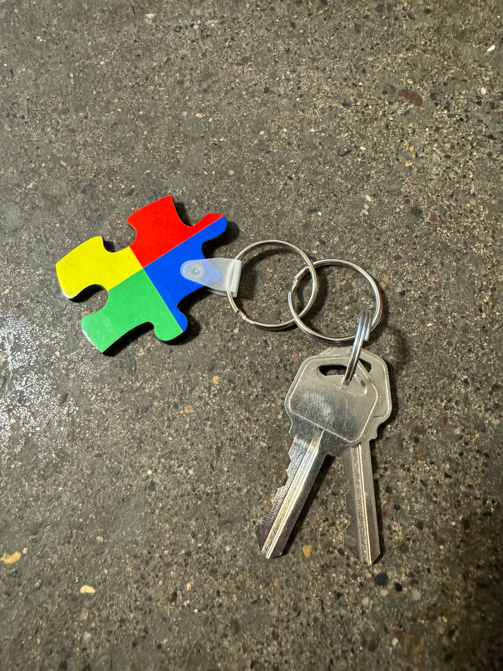 Colorful Autism Puzzle Piece Keychain - Adult & Kids T-Shirts, Sweatshirts & Hoodies apparel design preview 1