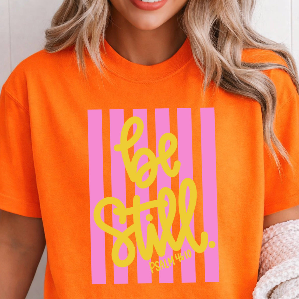 Be Still Psalm 46:10 Christian Graphic Gildan - Adult & Kids T-Shirts, Sweatshirts & Hoodies apparel design preview 1
