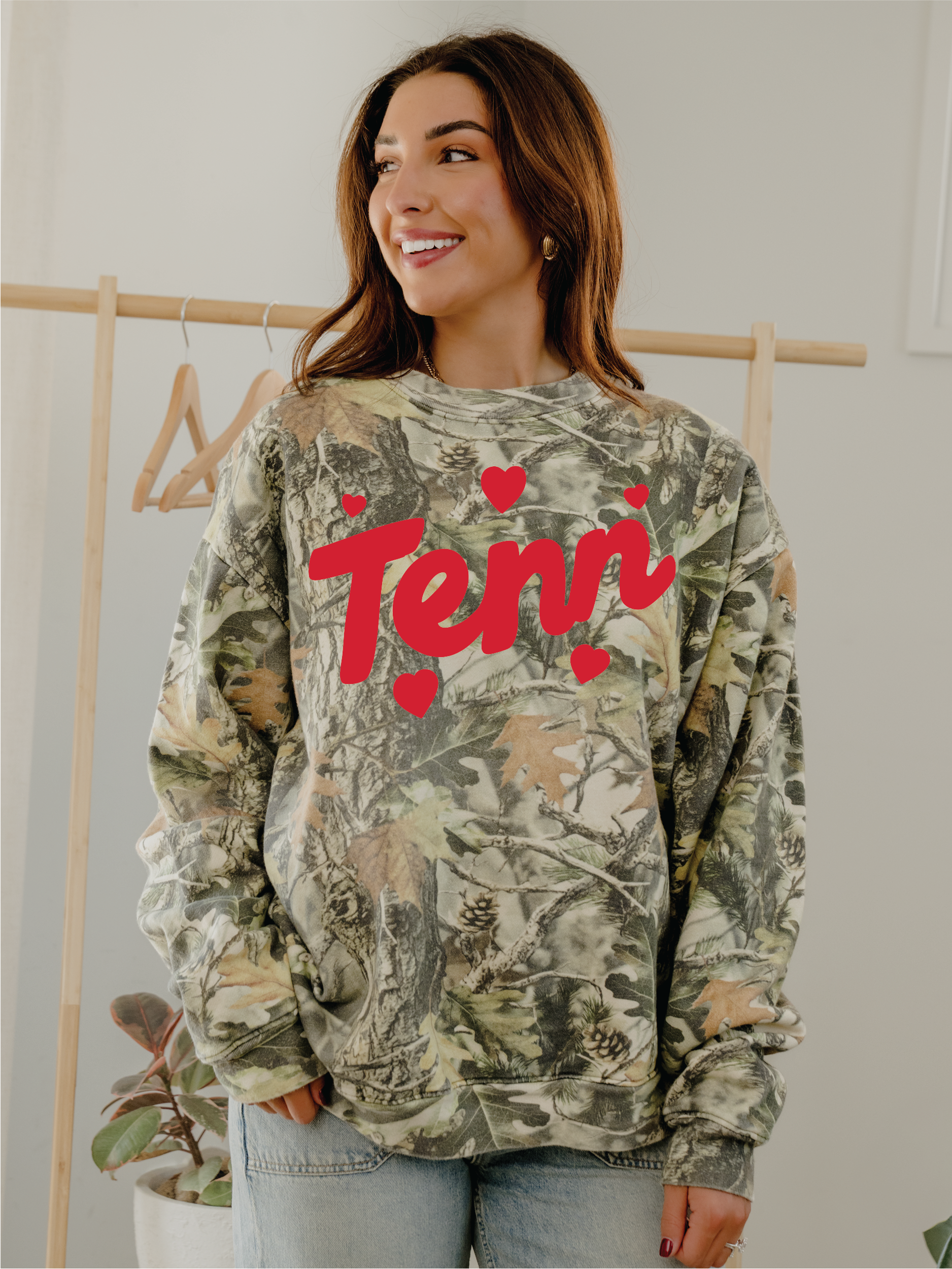 Tennessee Hearts Camo - Adult & Kids T-Shirts, Sweatshirts & Hoodies apparel design preview 1