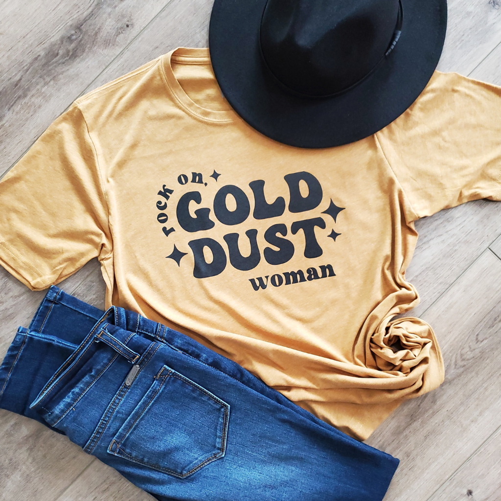 Rock On Gold Dust Woman Graphic - Adult & Kids T-Shirts, Sweatshirts & Hoodies apparel design preview 1