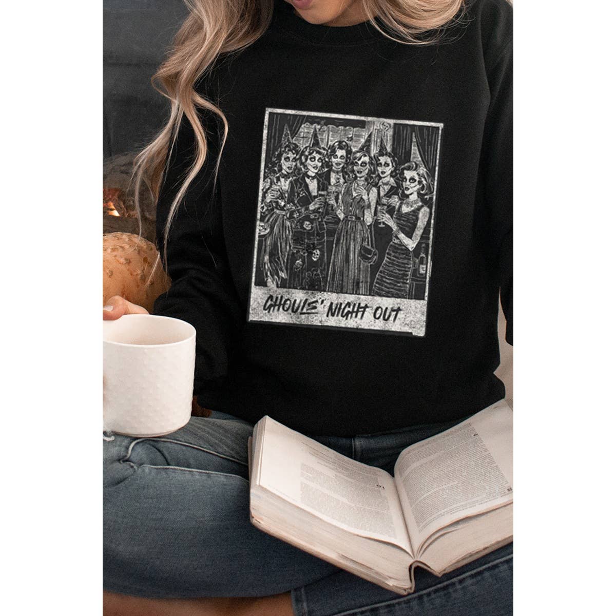 Ghouls Night Out Vintage Graphic - Adult & Kids T-Shirts, Sweatshirts & Hoodies apparel design preview 1