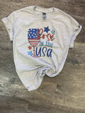 Rose in the USA On Ash Gray - Adult & Kids T-Shirts, Sweatshirts & Hoodies apparel design preview 1
