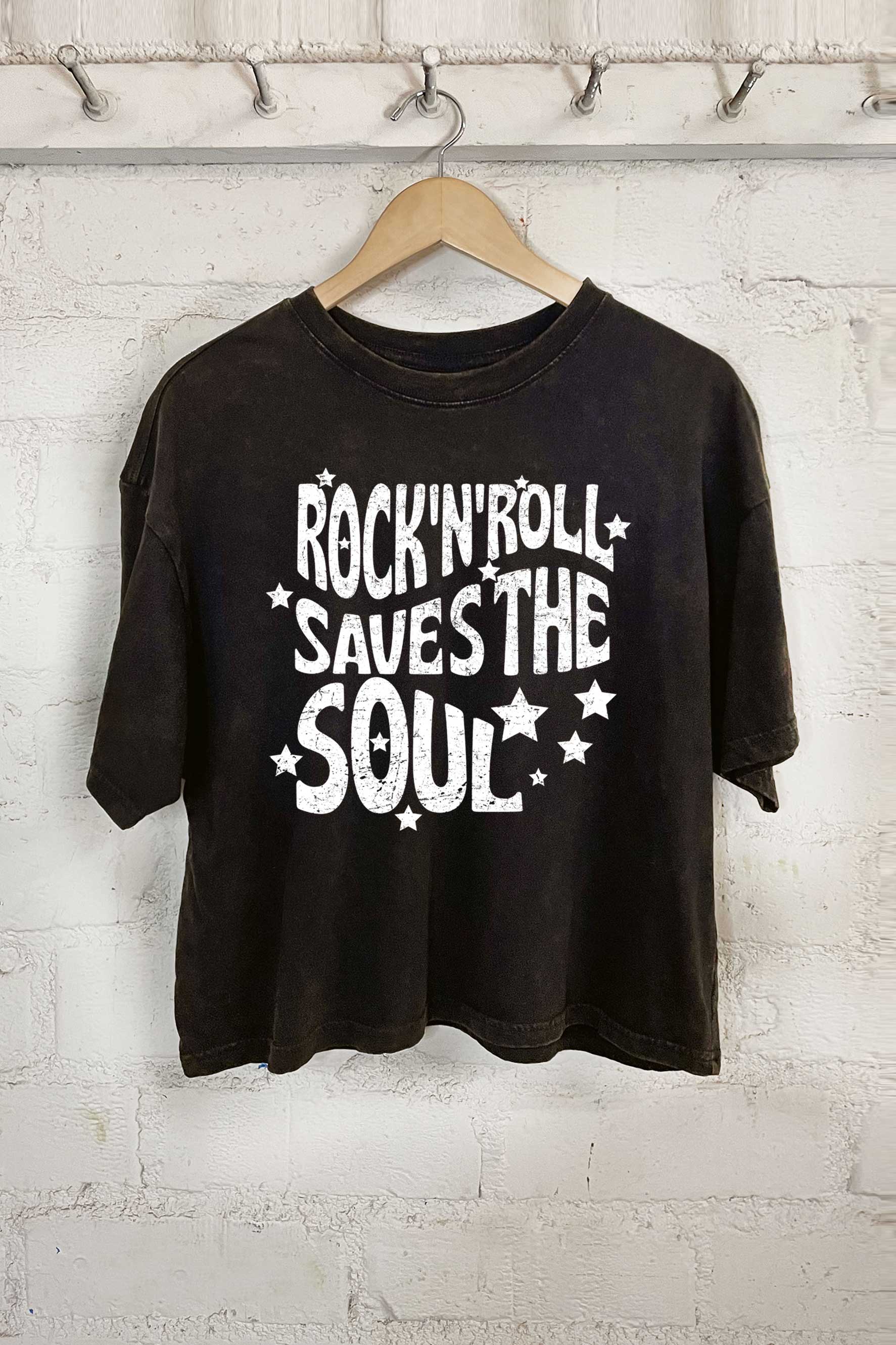 Rock N Roll Saves the Soul - Adult & Kids T-Shirts, Sweatshirts & Hoodies apparel design preview 1