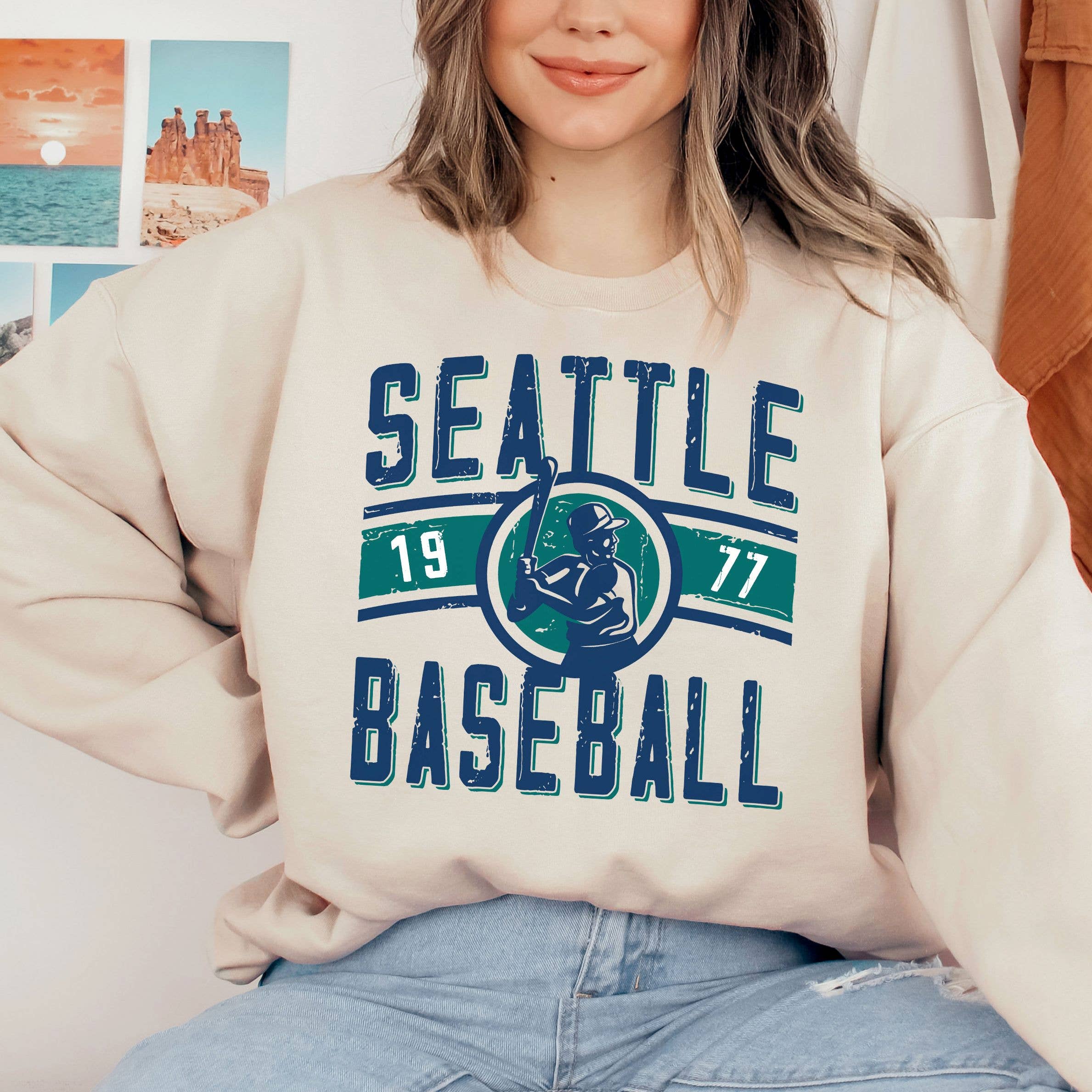 Vintage Seattle Mariners Game Day Retro Basebal - Adult & Kids T-Shirts, Sweatshirts & Hoodies apparel design preview 1