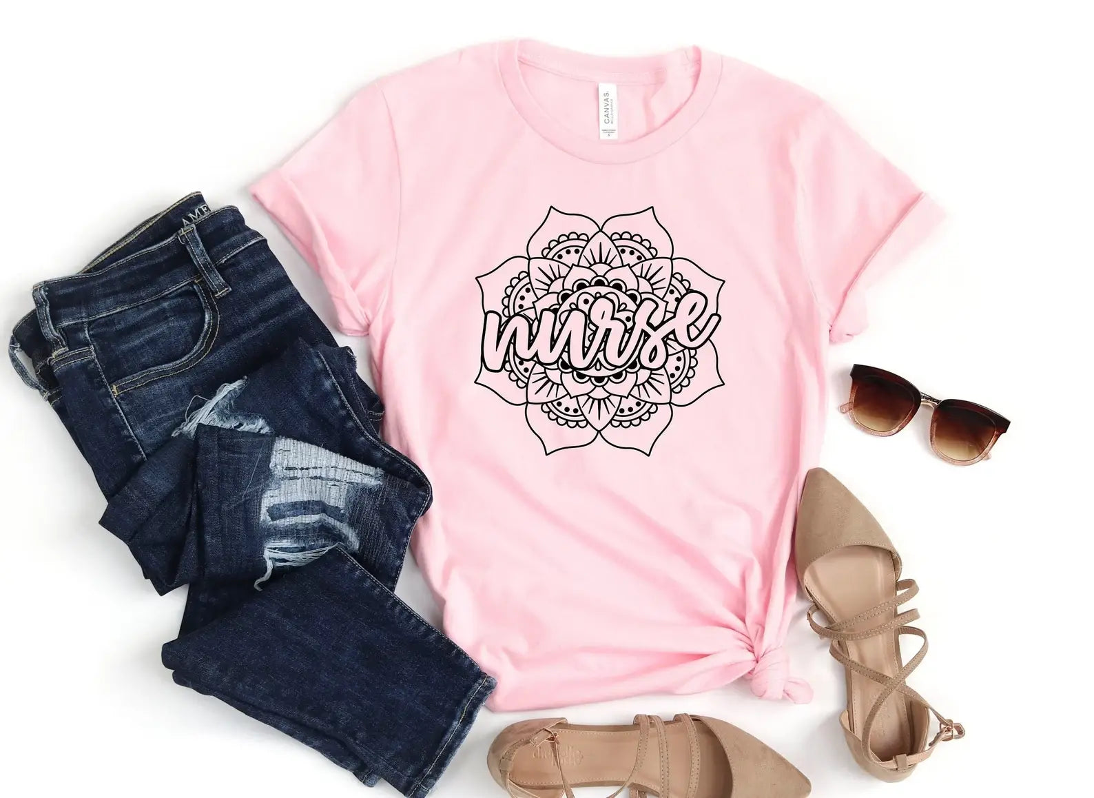Nurse Flower - Adult & Kids T-Shirts, Sweatshirts & Hoodies apparel design preview 1