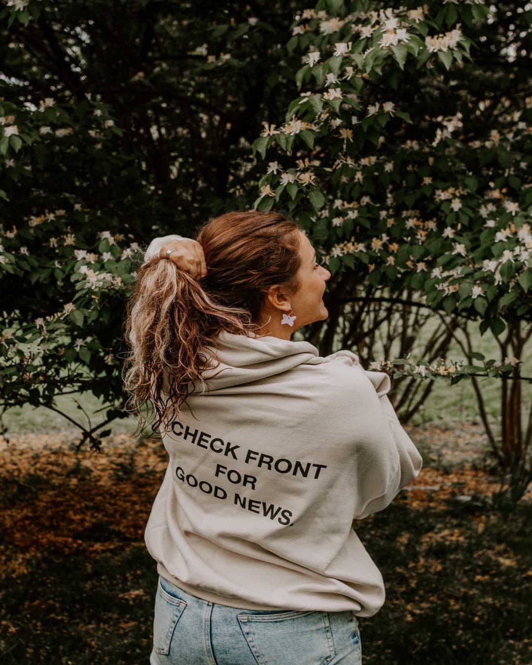 "Check Front" Sand Premium - Adult & Kids T-Shirts, Sweatshirts & Hoodies apparel design preview 1