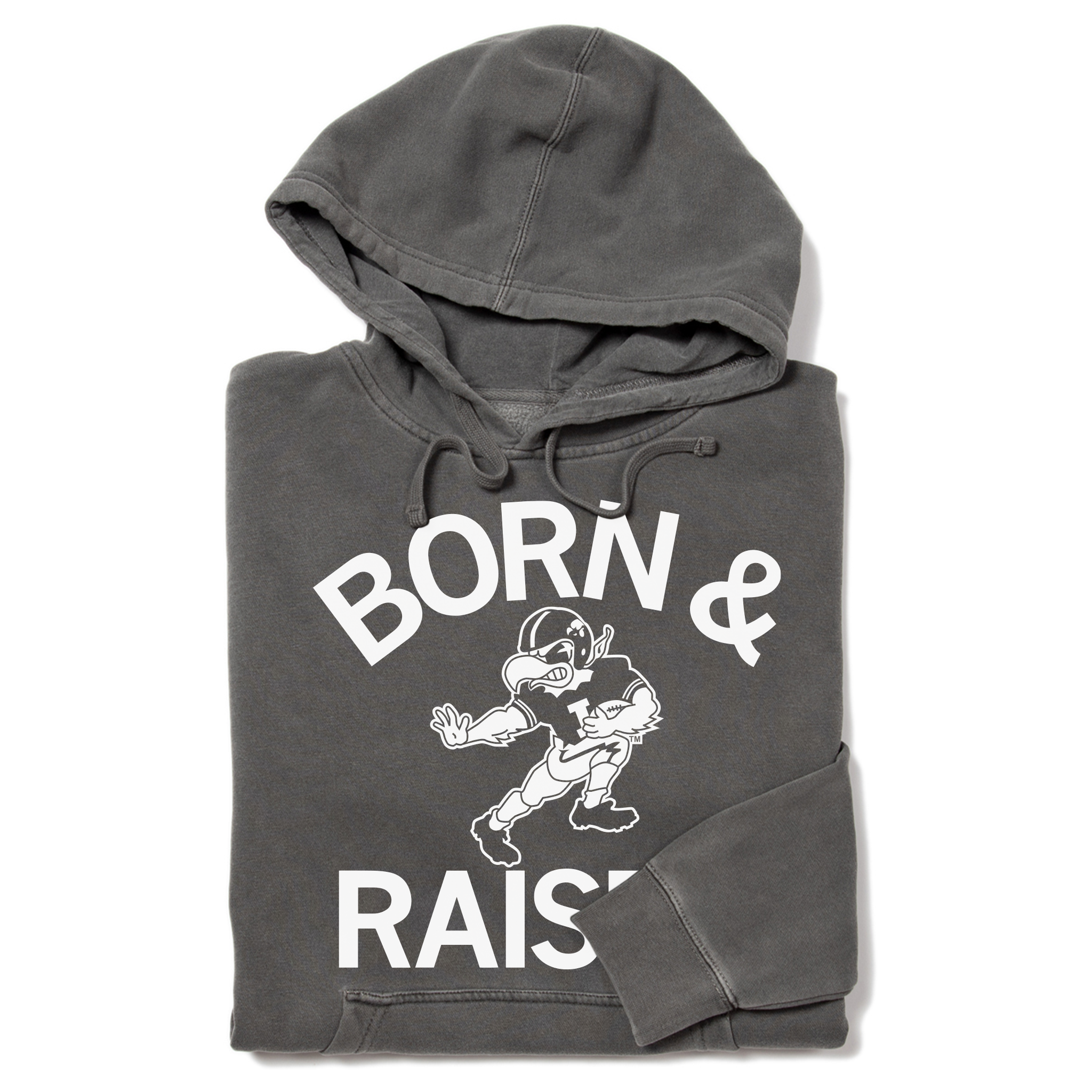 Hawkeyes Born Raised Vintage - Adult & Kids T-Shirts, Sweatshirts & Hoodies apparel design preview 1