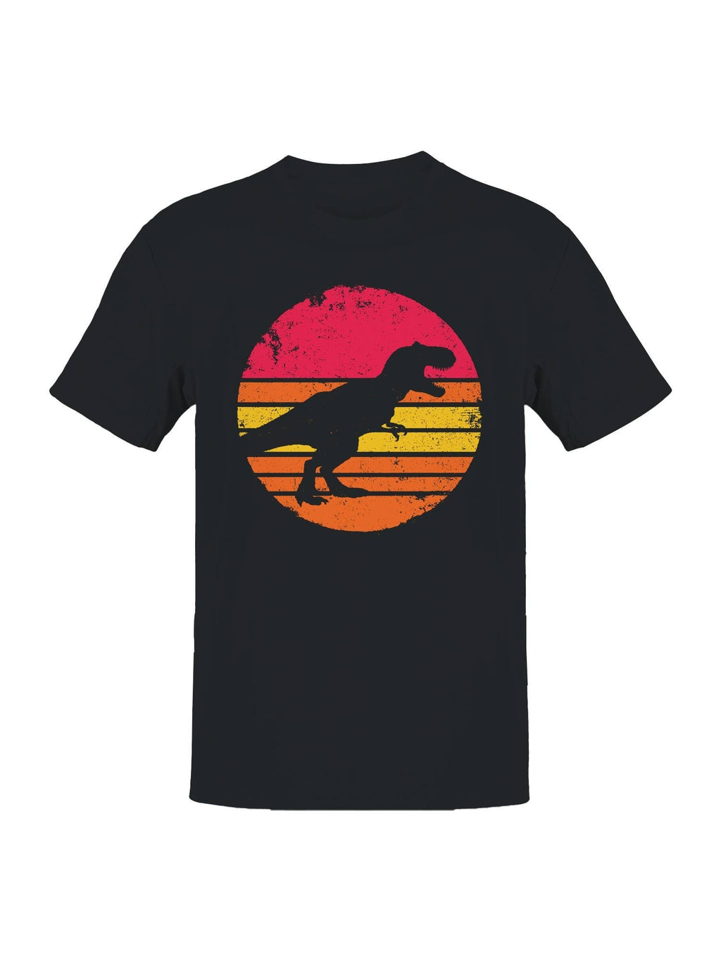 Retro Dinosaur Sunset Silhouette Men's - Adult & Kids T-Shirts, Sweatshirts & Hoodies apparel design preview 1