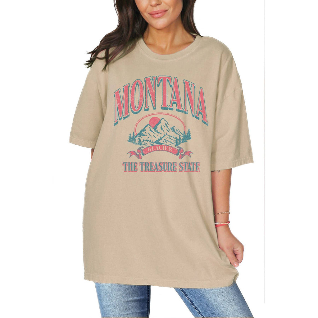 Montana Treasure State Glacier Oversized Unisex T - Adult & Kids T-Shirts, Sweatshirts & Hoodies apparel design preview 1