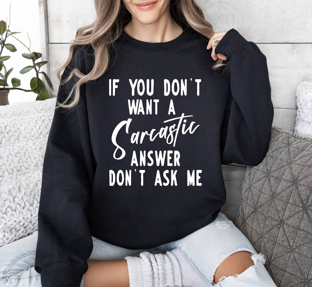 Sarcastic Answer Funny, College - Adult & Kids T-Shirts, Sweatshirts & Hoodies apparel design preview 1
