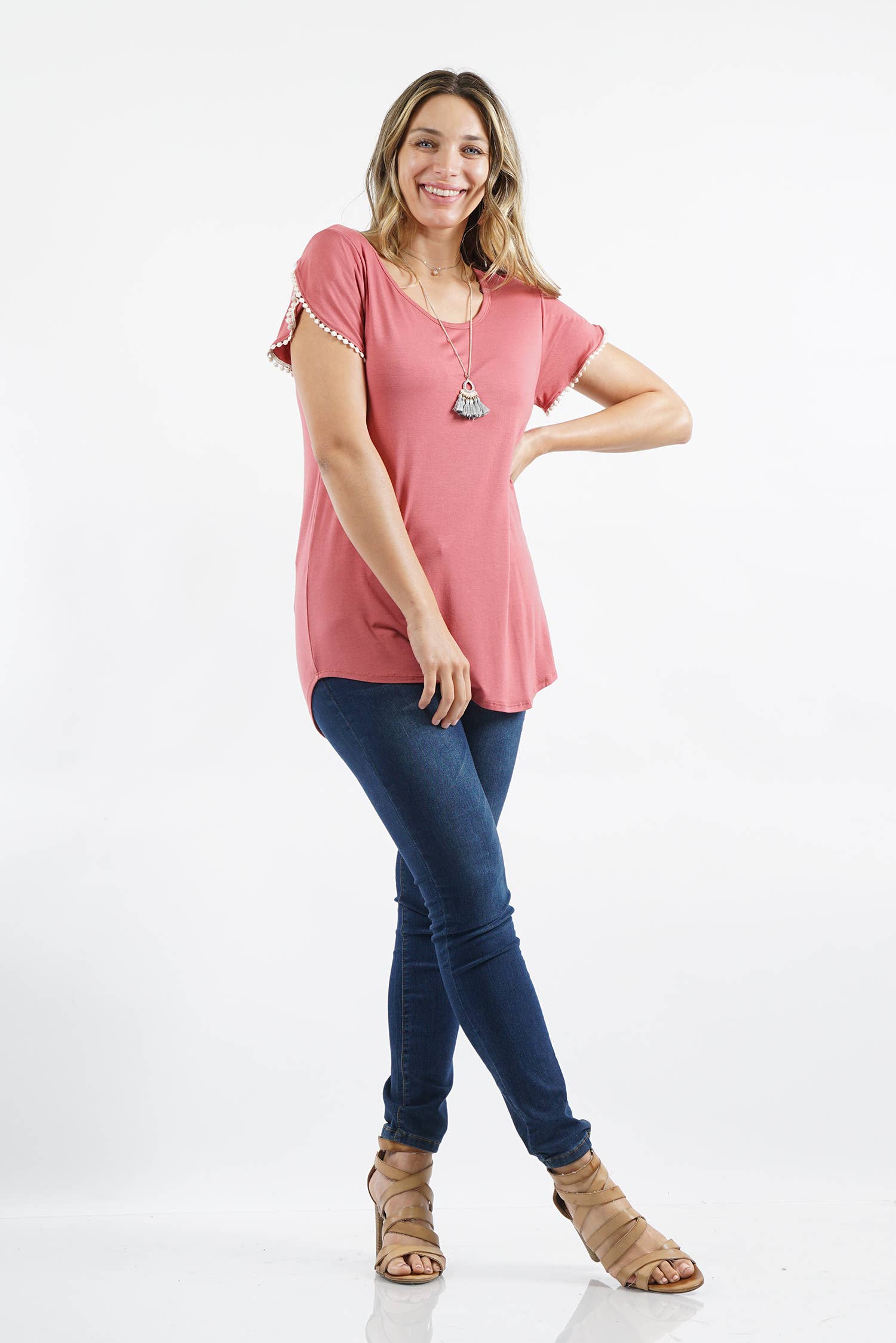 SI-14660 Plus Size Pompom Detail Top - Adult & Kids T-Shirts, Sweatshirts & Hoodies apparel design preview 1