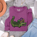 Mardi Gras Gator Sequin - Adult & Kids T-Shirts, Sweatshirts & Hoodies apparel design preview 1