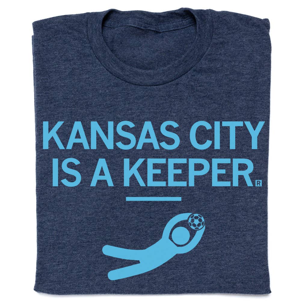 Kansas City Is A Keeper Navy - Adult & Kids T-Shirts, Sweatshirts & Hoodies apparel design preview 1