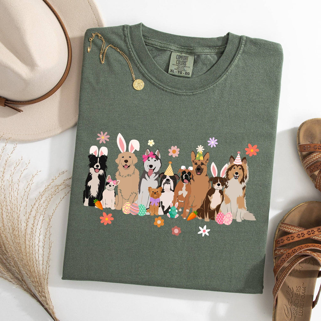 Adorable Dogs, Easter, Bunny, Jesus, Rabbit, Holiday - Adult & Kids T-Shirts, Sweatshirts & Hoodies apparel design preview 1