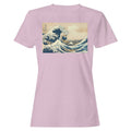 Surfing Wave Ukiyo-E Women's Light Pink - Adult & Kids T-Shirts, Sweatshirts & Hoodies apparel design preview 1