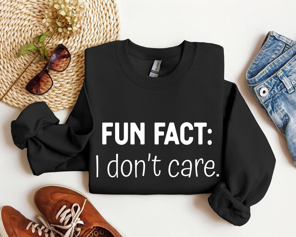 Fun Fact I Don't Care Sarcastic - Adult & Kids T-Shirts, Sweatshirts & Hoodies apparel design preview 1