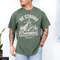 Father's Day: Be Strong Joshua 1:9 On Comfort Colors - Adult & Kids T-Shirts, Sweatshirts & Hoodies apparel design preview 1