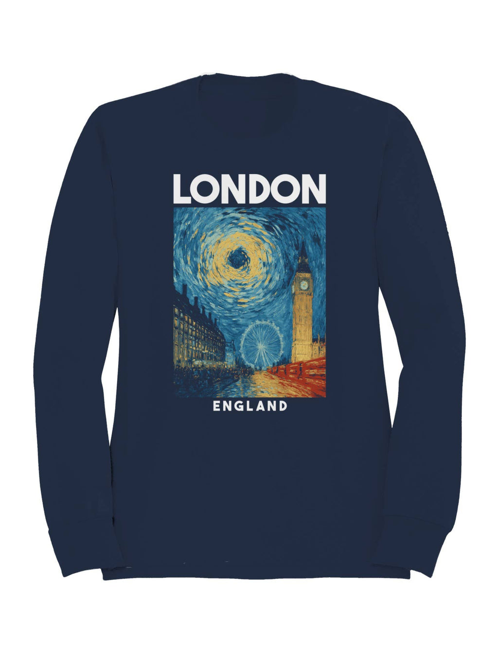 London Night Sky Art Print Men's - Adult & Kids T-Shirts, Sweatshirts & Hoodies apparel design preview 1