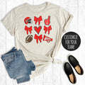 Custom Football Cheerleader Coquette Bows Graphic - Adult & Kids T-Shirts, Sweatshirts & Hoodies apparel design preview 1