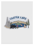 Crater Lake Field Guide Sticker - Adult & Kids T-Shirts, Sweatshirts & Hoodies apparel design preview 1