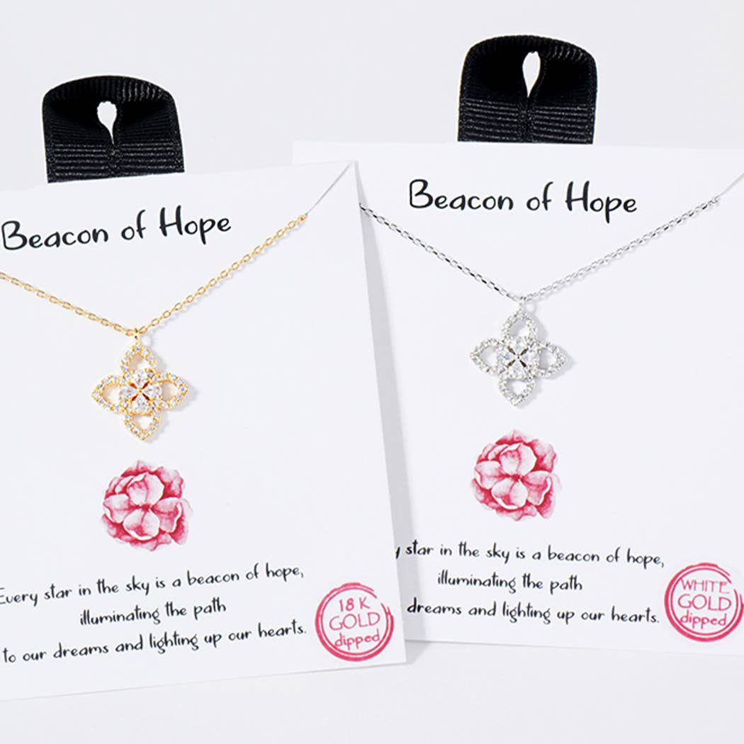 Beacon Flower Cz Paved Pendant Necklace - Adult & Kids T-Shirts, Sweatshirts & Hoodies apparel design preview 1