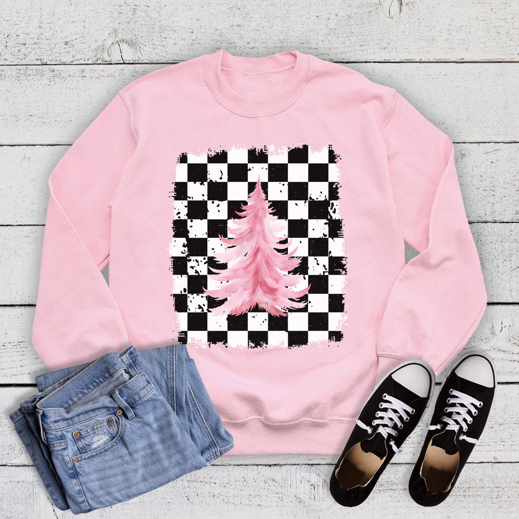 Christmas Check Whimsical Tree - Adult & Kids T-Shirts, Sweatshirts & Hoodies apparel design preview 1