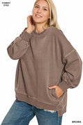 1121 Plus Pigment Dye Fleece Hi Low Hem with Pocket - Adult & Kids T-Shirts, Sweatshirts & Hoodies apparel design preview 1