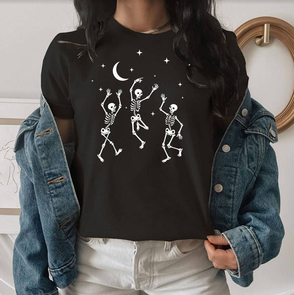 Dancing Skeleton Halloween Pumpkin Gift - Adult & Kids T-Shirts, Sweatshirts & Hoodies apparel design preview 1