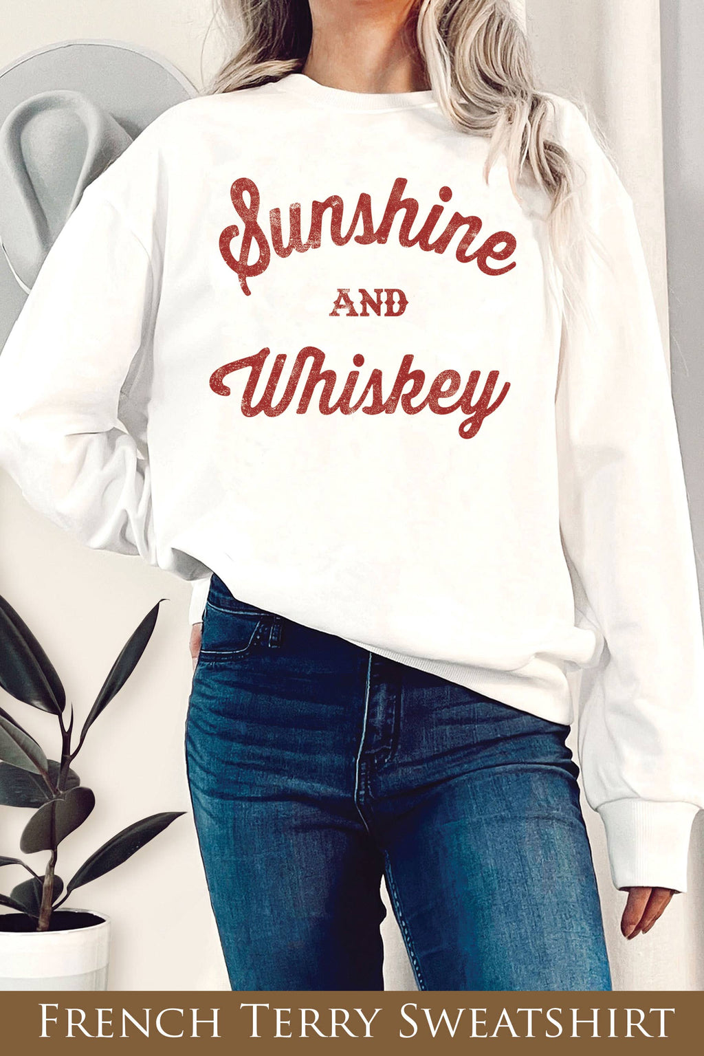 Sunshine and Whiskey Graphix Terry - Adult & Kids T-Shirts, Sweatshirts & Hoodies apparel design preview 1