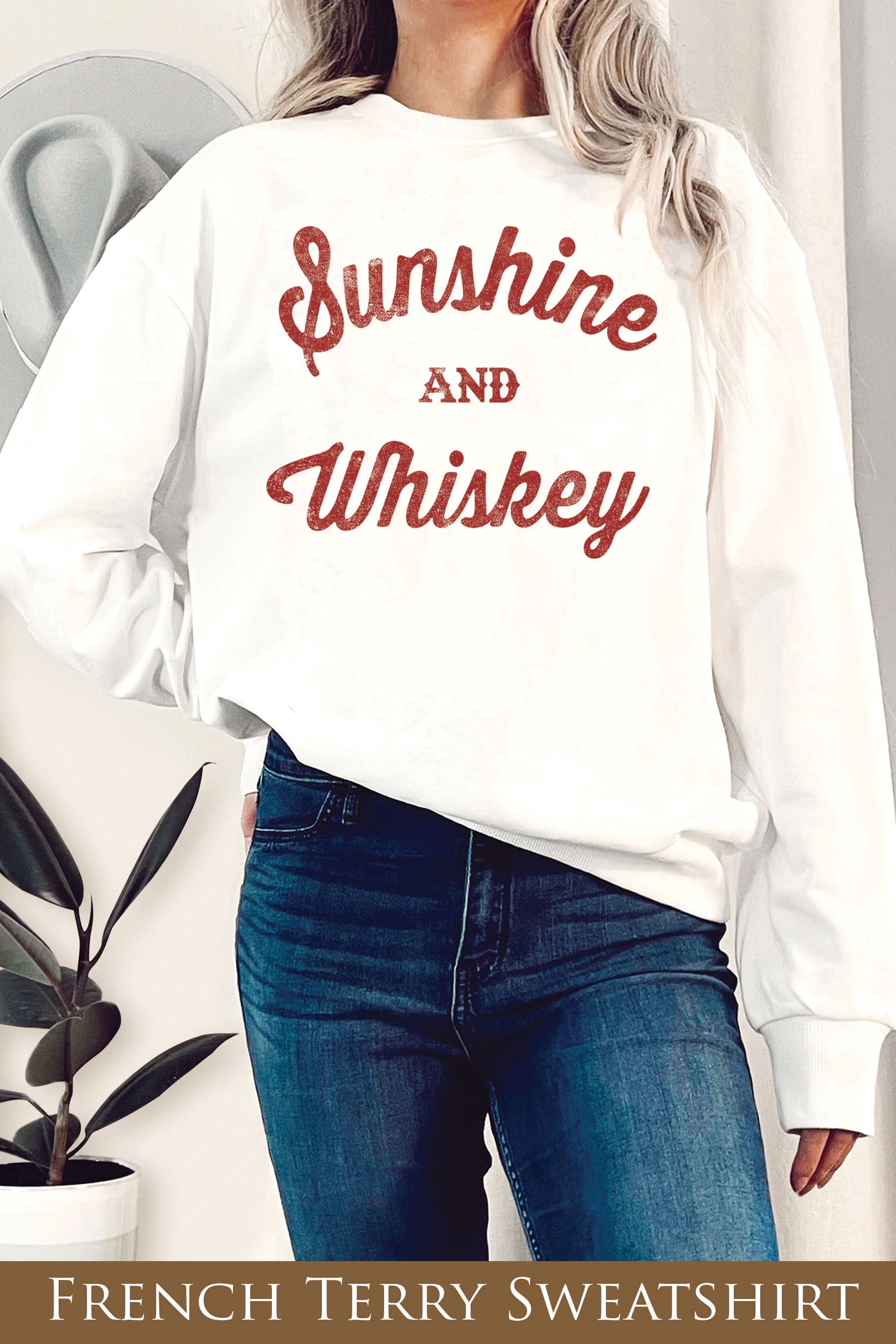 Sunshine and Whiskey Graphix Terry - Adult & Kids T-Shirts, Sweatshirts & Hoodies apparel design preview 1